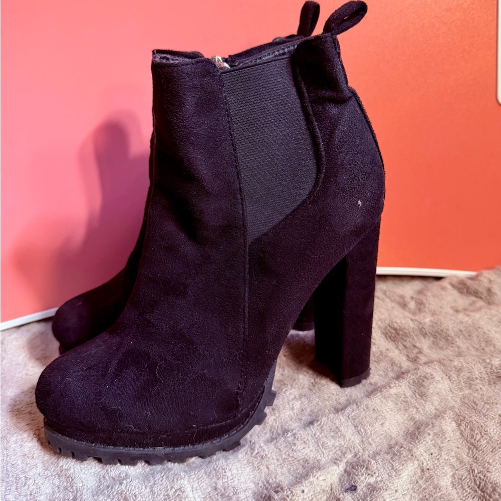 Amazon Black Heeled Boots